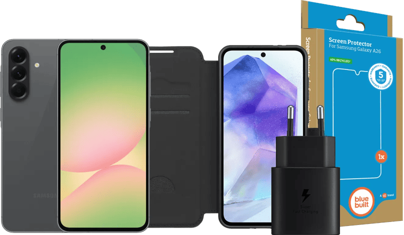Samsung Galaxy A56 128GB Zwart 5G + Compleet Accessoirepakket