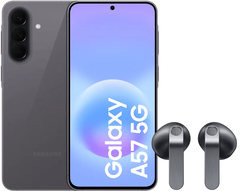 Samsung Galaxy A57 128GB Grijs 5G + Samsung Galaxy Buds4 Zwart
