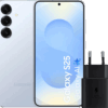 Samsung Galaxy S25 128GB Lichtblauw 5G + Samsung Oplader 25 Watt Zwart