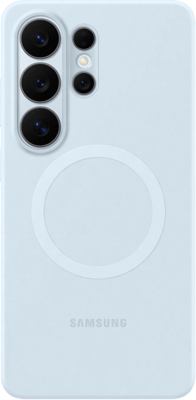 Samsung Galaxy S26 Ultra Siliconen Back Cover met Magneet Blauw