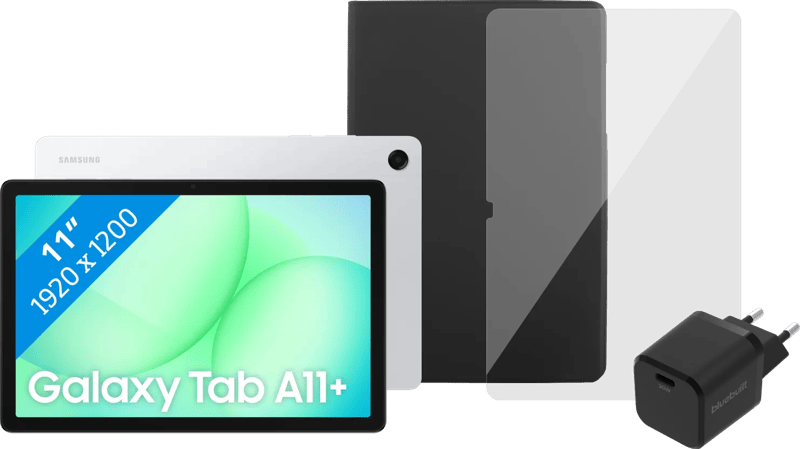 Samsung Galaxy Tab A11 Plus 11 inch 256GB Wifi Zilver + Compleet accessoirepakket