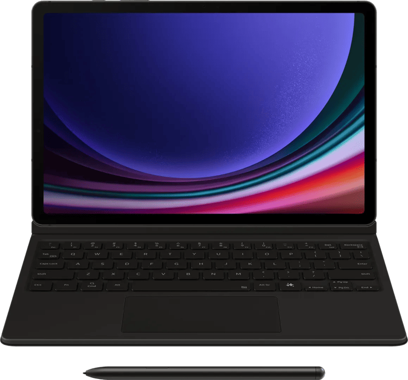 Samsung Galaxy Tab S9/S9 FE/S10 FE/S10 Lite Toetsenbord Hoes QWERTY Zwart
