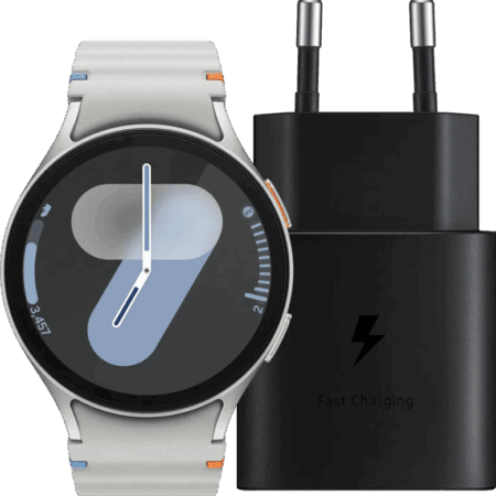 Samsung Galaxy Watch 7 4G Zilver 44mm + Oplader 25W