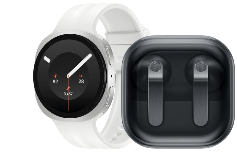 Samsung Galaxy Watch 9 5G Wit 40mm + Samsung Galaxy Buds4 Zwart