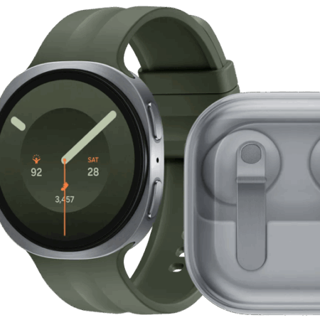 Samsung Galaxy Watch 9 5G Zilver/Groen 44mm + Samsung Galaxy Buds4 Wit