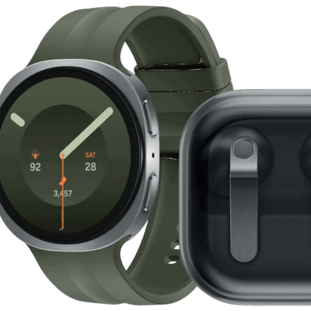 Samsung Galaxy Watch 9 5G Zilver/Groen 44mm + Samsung Galaxy Buds4 Zwart
