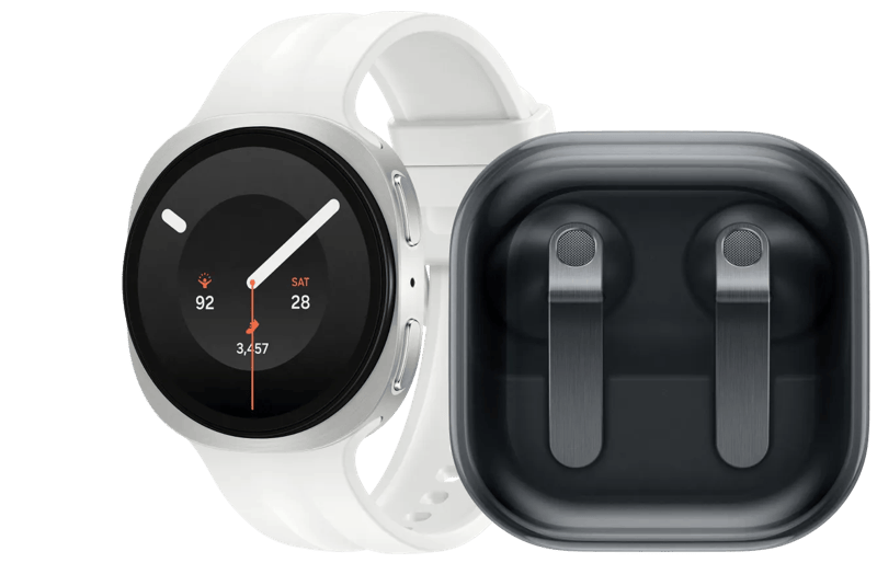 Samsung Galaxy Watch 9 Wit 40mm + Samsung Galaxy Buds4 Zwart