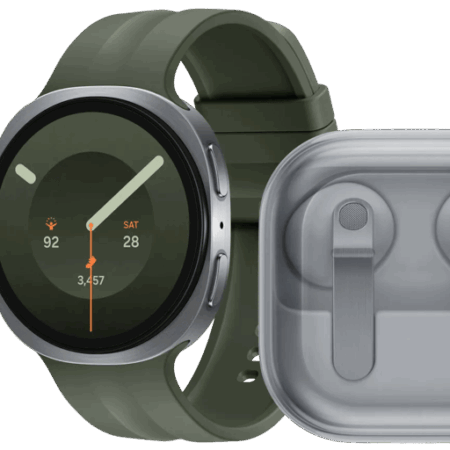 Samsung Galaxy Watch 9 Zilver/Groen 44mm + Samsung Galaxy Buds4 Wit