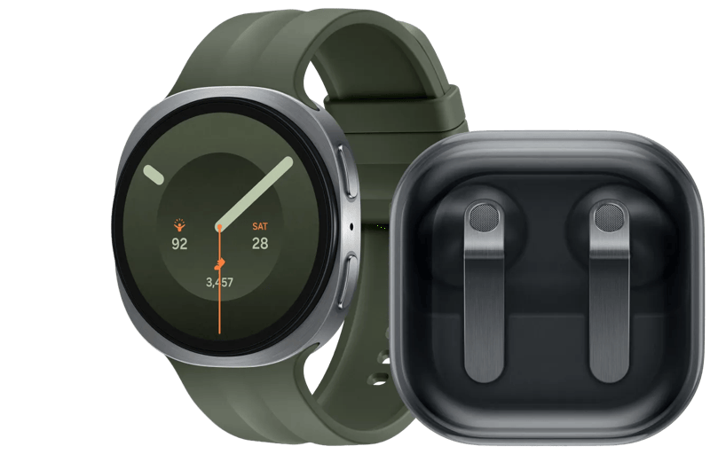 Samsung Galaxy Watch 9 Zilver/Groen 44mm + Samsung Galaxy Buds4 Zwart