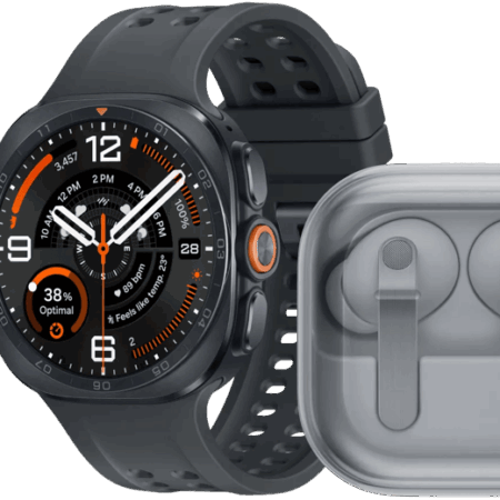 Samsung Galaxy Watch Ultra 2 5G Titanium Zwart 47mm + Samsung Galaxy Buds4 Pro Wit
