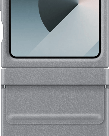 Samsung Galaxy Z Flip 6 Back Cover Kunstleer Grijs