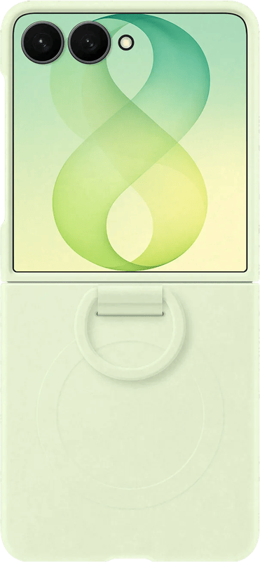 Samsung Galaxy Z Flip 8 Siliconen Back Cover met Magneet Groen