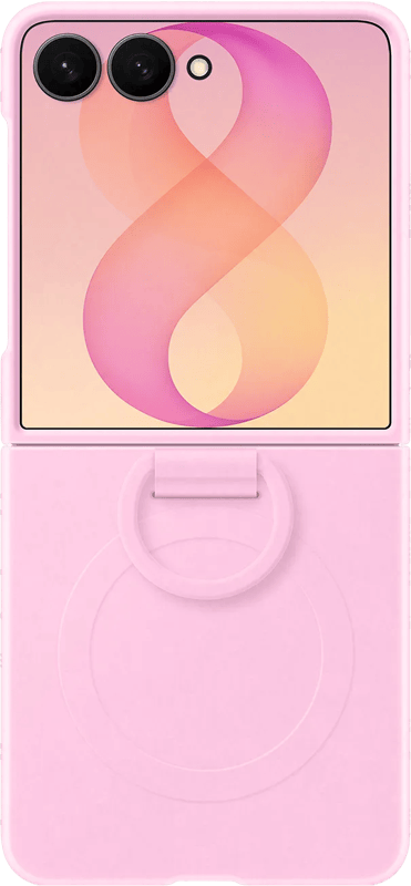 Samsung Galaxy Z Flip 8 Siliconen Back Cover met Magneet Roze