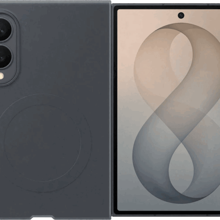 Samsung Galaxy Z Fold 8 Siliconen Back Cover met Magneet Zwart