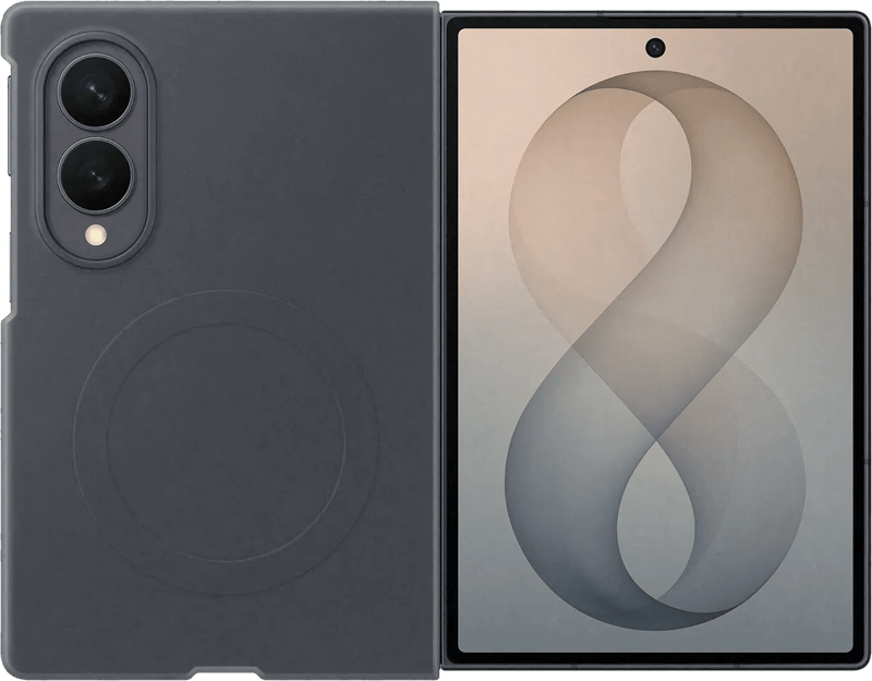 Samsung Galaxy Z Fold 8 Siliconen Back Cover met Magneet Zwart