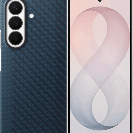 Samsung Galaxy Z Fold 8 Ultra Carbon Back Cover met Magneet Blauw