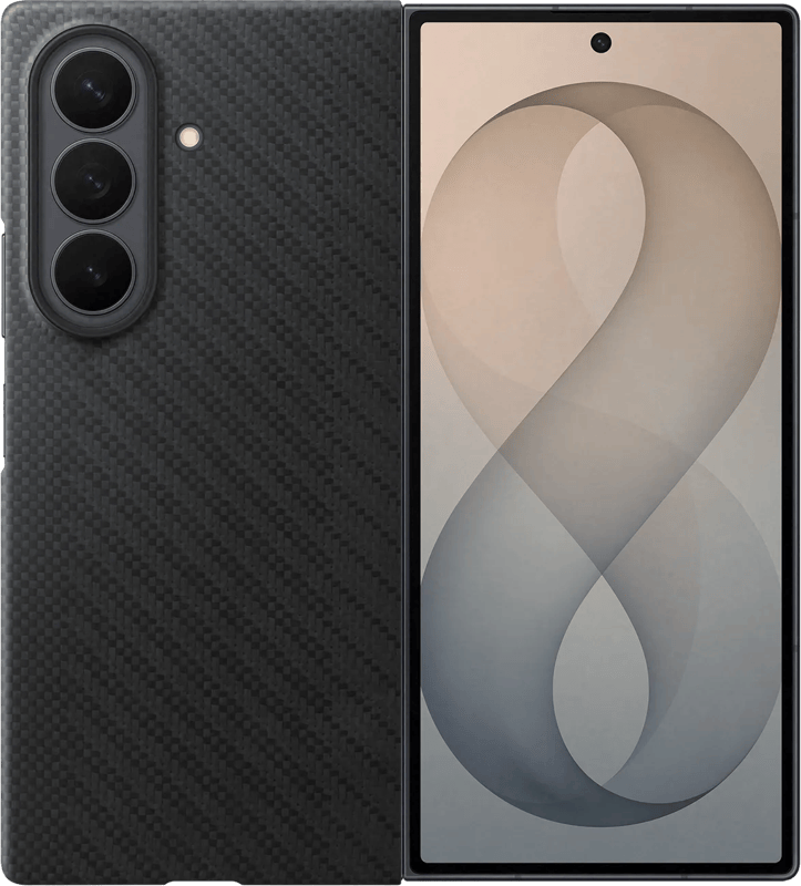 Samsung Galaxy Z Fold 8 Ultra Carbon Back Cover met Magneet Zwart