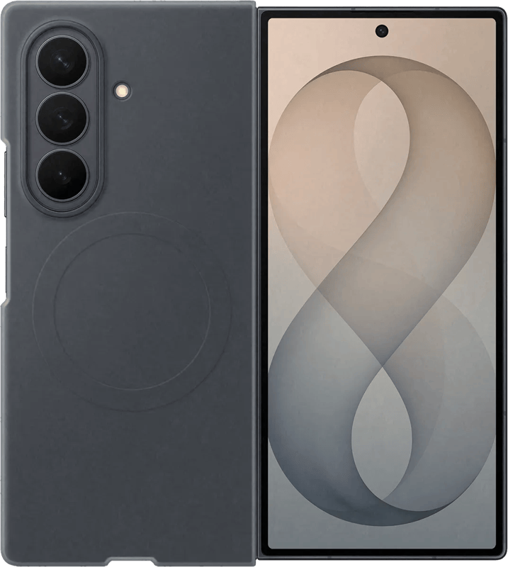 Samsung Galaxy Z Fold 8 Ultra Siliconen Back Cover met Magneet Zwart