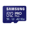 Samsung Pro Plus microSDXC 512GB + USB-adapter Micro SD-kaart Blauw | Samsung