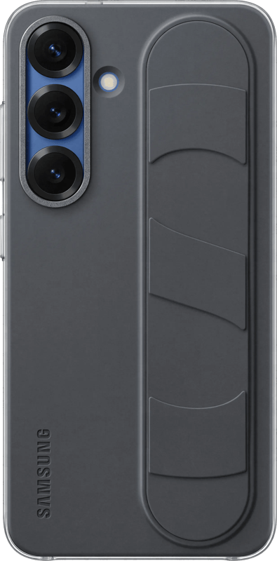 Samsung S25 Standing Grip Back Cover Zwart