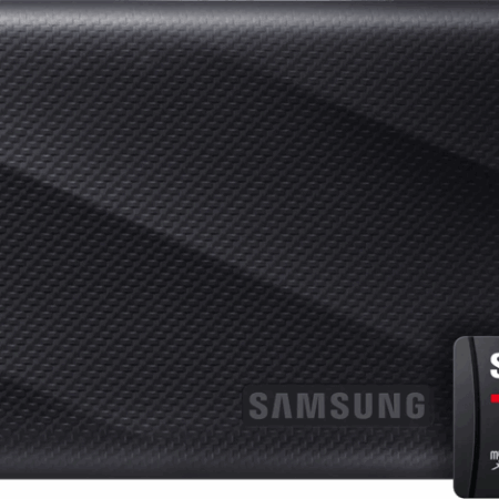 Samsung T9 Portable SSD 2TB Zwart + Samsung MicroSDXC T9 128GB 200MB/s