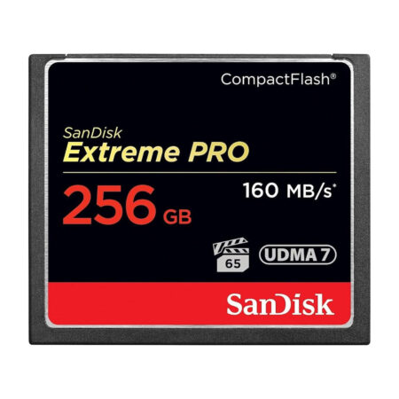 SanDisk CF Extreme Pro 256GB 160MB/sec Compact Flash kaart Zwart | SanDisk