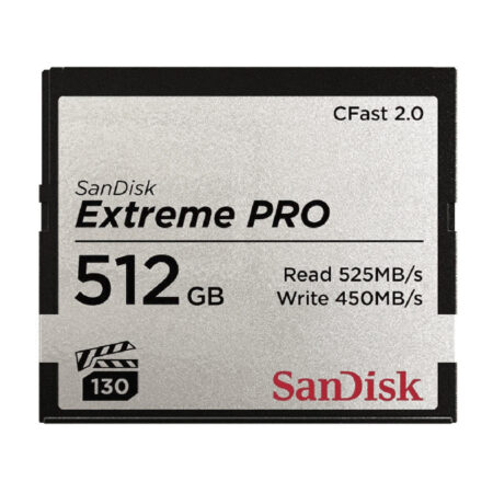 SanDisk Extreme Pro CFAST 2.0 512GB 525MB/s VPG130 Compact Flash kaart Zwart | SanDisk