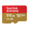 SanDisk MicroSDXC Extreme 512GB 190/130 mb/s - A2 - V30 - SDA - Rescue Pro DL 1Y Micro SD-kaart Goud | SanDisk