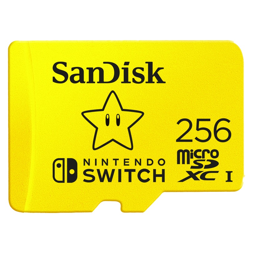 SanDisk MicroSDXC Extreme Gaming 256GB 100MB / 90mb Nintendo licensed Micro SD-kaart Geel | SanDisk