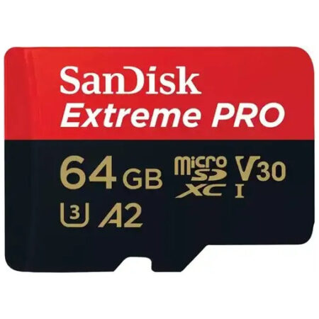 SanDisk MicroSDXC Extreme PRO 64GB 200/90 mb/s - A2 - V30 - SDA - Rescue Pro DL 2Y Micro SD-kaart Zwart | SanDisk