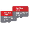 SanDisk MicroSDXC Ultra 128GB 140mb/s C10 - SDA UHS-I 2Pack Micro SD-kaart Grijs | SanDisk