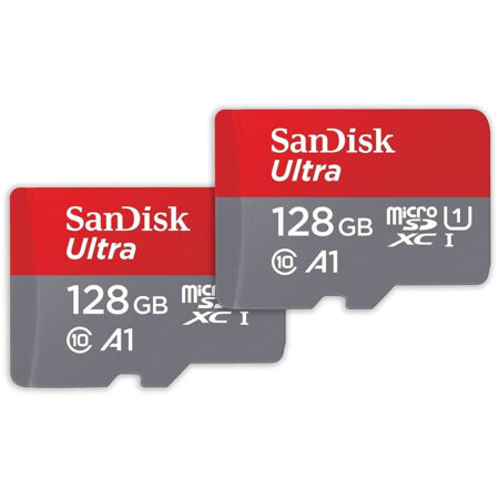 SanDisk MicroSDXC Ultra 128GB 140mb/s C10 - SDA UHS-I 2Pack Micro SD-kaart Grijs | SanDisk