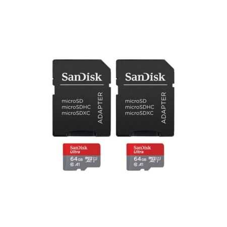 SanDisk MicroSDXC Ultra 64GB 140mb/s C10 - SDA UHS-I 2 pack Micro SD-kaart Grijs | SanDisk