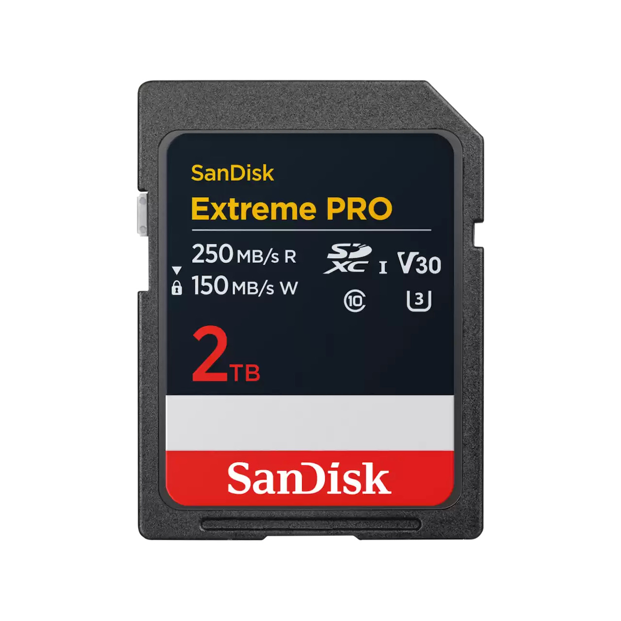 SanDisk SDXC Extreme Pro 2TB 250/150 mb/s - V30 - Rescue Pro DL 2Y SD-Kaart Zwart | SanDisk