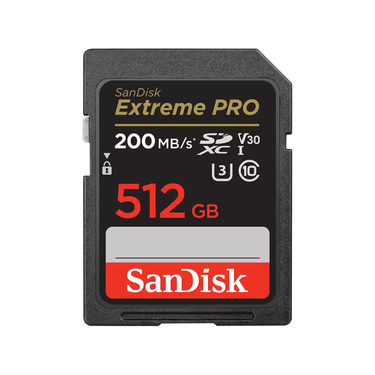 SanDisk SDXC Extreme Pro 512GB 200/140 mb/s - V30 - Rescue Pro DL 2Y SD-Kaart Zwart | SanDisk