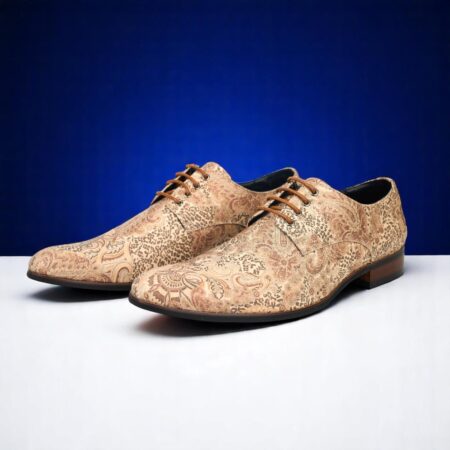 Sand Paisley Panther Lureaux - Handgemaakte Nette Schoenen Voor Heren | Lureaux