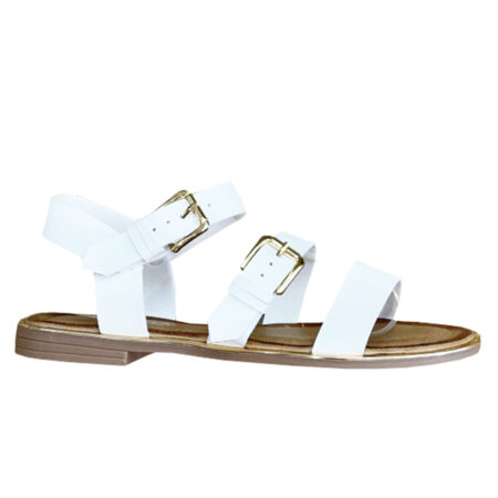 Sandalen Plat Wit | Fashionize