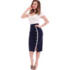 Sarina Button Slit Skirt