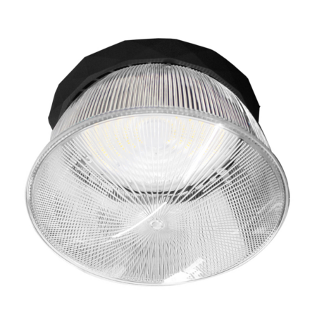 Saturn LED High Bay met 100° reflector en afdekking - Dimbaar - 240 Watt 45.600 lumen (190lm/W) - 5700K daglicht wit - IP65 waterdicht - Bridgelux LED's | HOFTRONIC