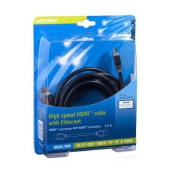 Scanpart High Speed HDMI kabel met Ethernet 5.0m HDMI kabel Zwart | Scanpart