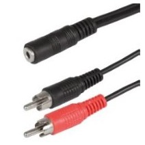 Scanpart audio adapterkabel 3.5mm - 2xRCA 0