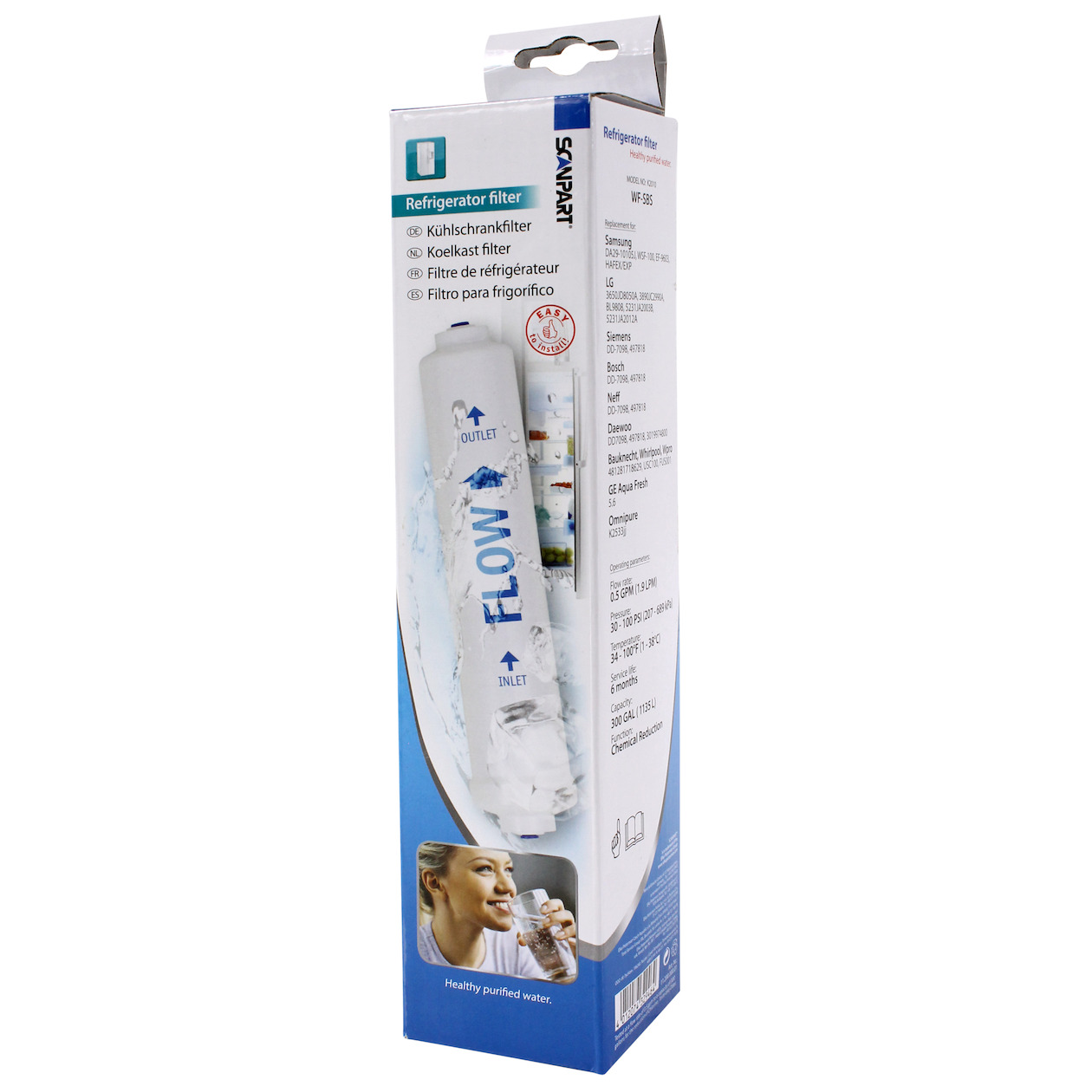 Scanpart koelkast waterfilter extern HAFEX DA29-10105 voor o.a. LG Samsung Koelkast accessoire | Scanpart