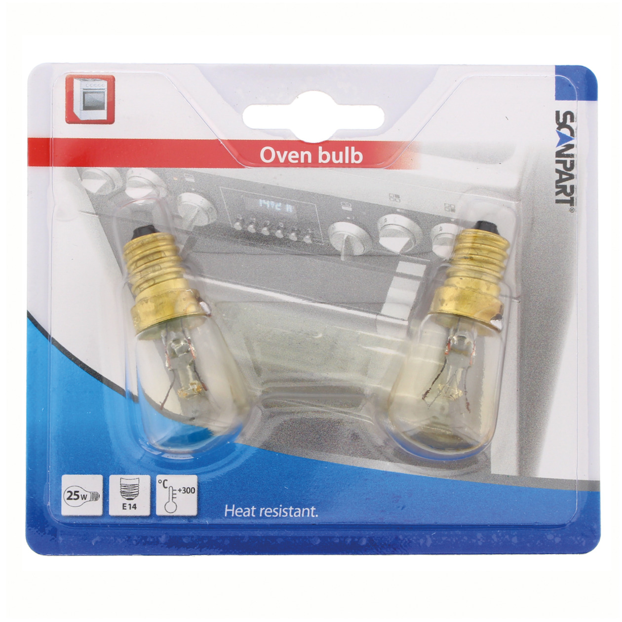 Scanpart ovenlamp E14 25W 300 graden buis 190Lm 2-pack Oven accessoire | Scanpart