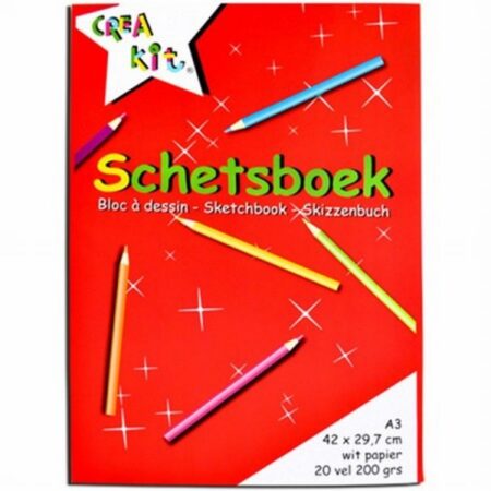 Schetsboek A3 20 Vel Crea-Kit | Verhaak