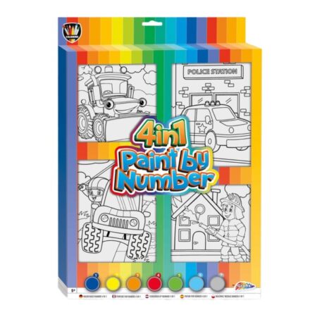 Schilderen Op Nummer Canvas Set 4 In 1 Stoere Figuren | Grafix