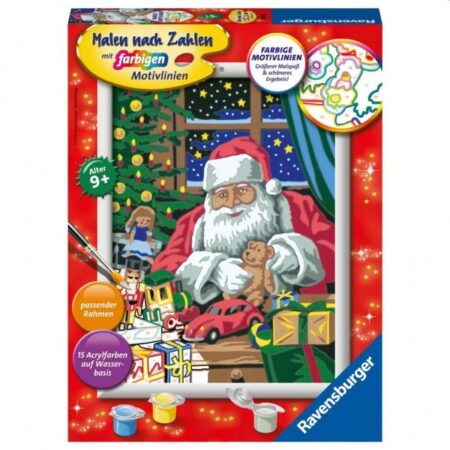 Schilderen op Nummer Kerstman Kerstwerkplaats | Ravensburger