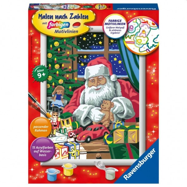 Schilderen op Nummer Kerstman Kerstwerkplaats | Ravensburger