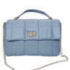 Schoudertas Doorgestikt Blauw | Fashionize