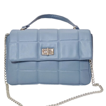 Schoudertas Doorgestikt Blauw | Fashionize