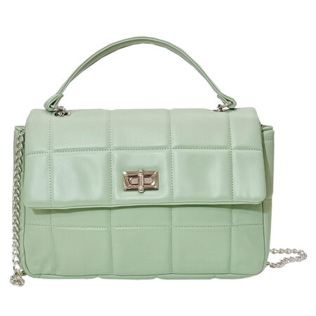 Schoudertas Doorgestikt Groen | Fashionize